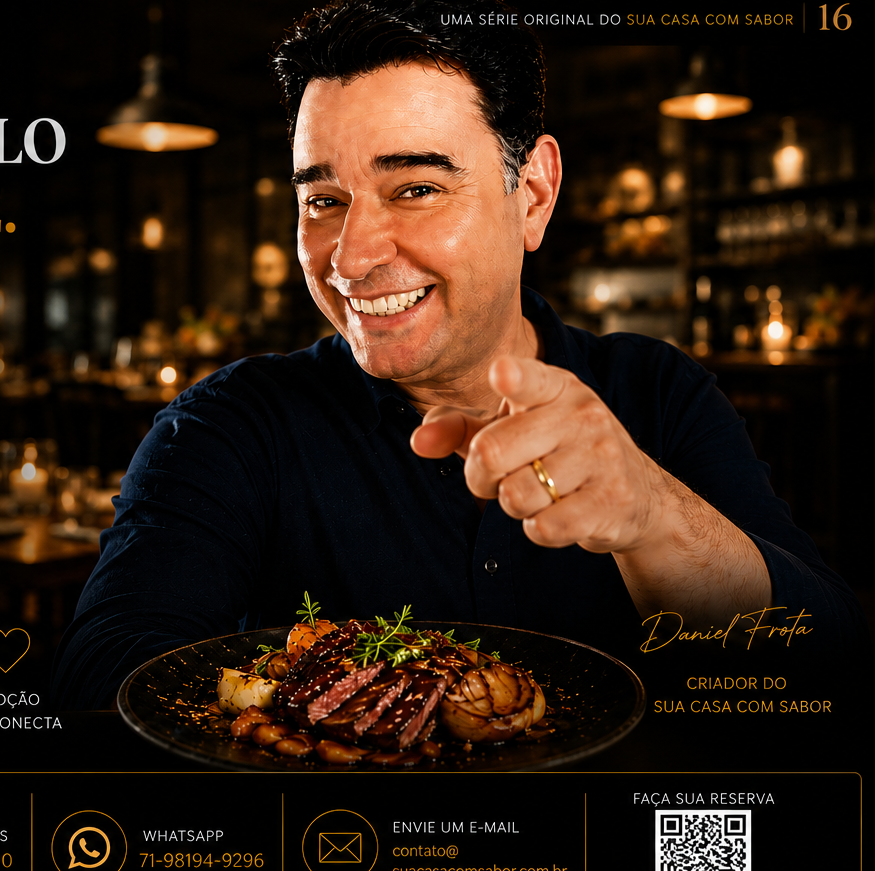 Daniel Frota, criador do Sua Casa com Sabor